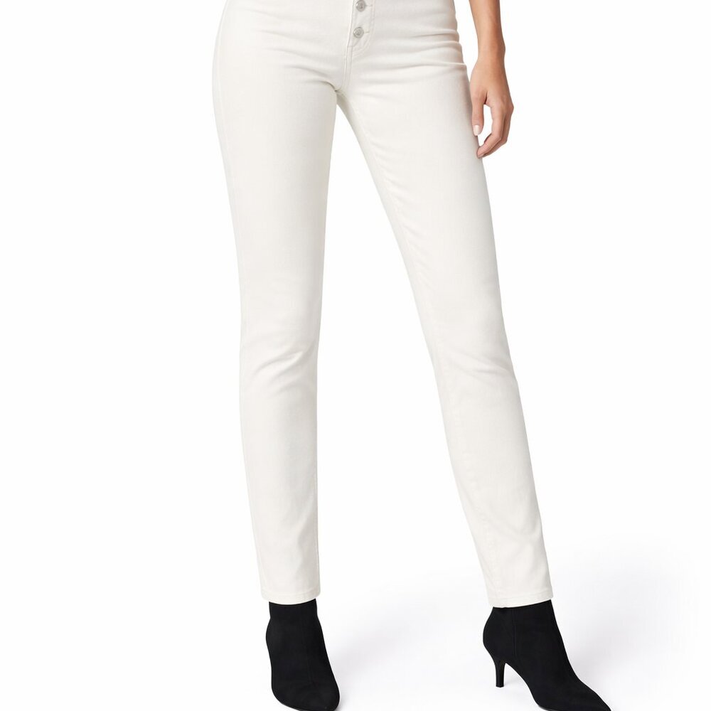 WeWoreWhat The Danielle Bone White High Rise Vintage Straight Button Fly Sz 32